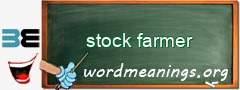 WordMeaning blackboard for stock farmer